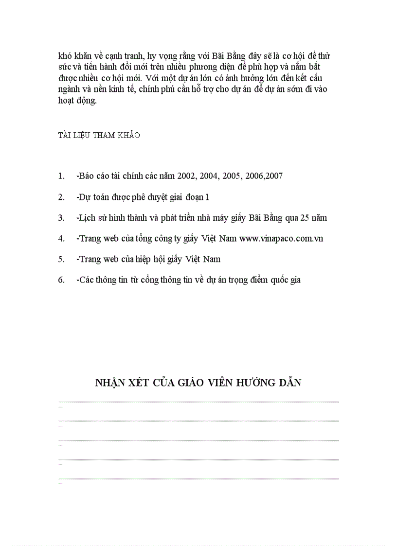 image for page Dự án đầu tư mở rộng nhà máy giấy Bãi Bằng của tổng công ty giấy Việt Nam Thực trạng và Bài học kinh nghiệm