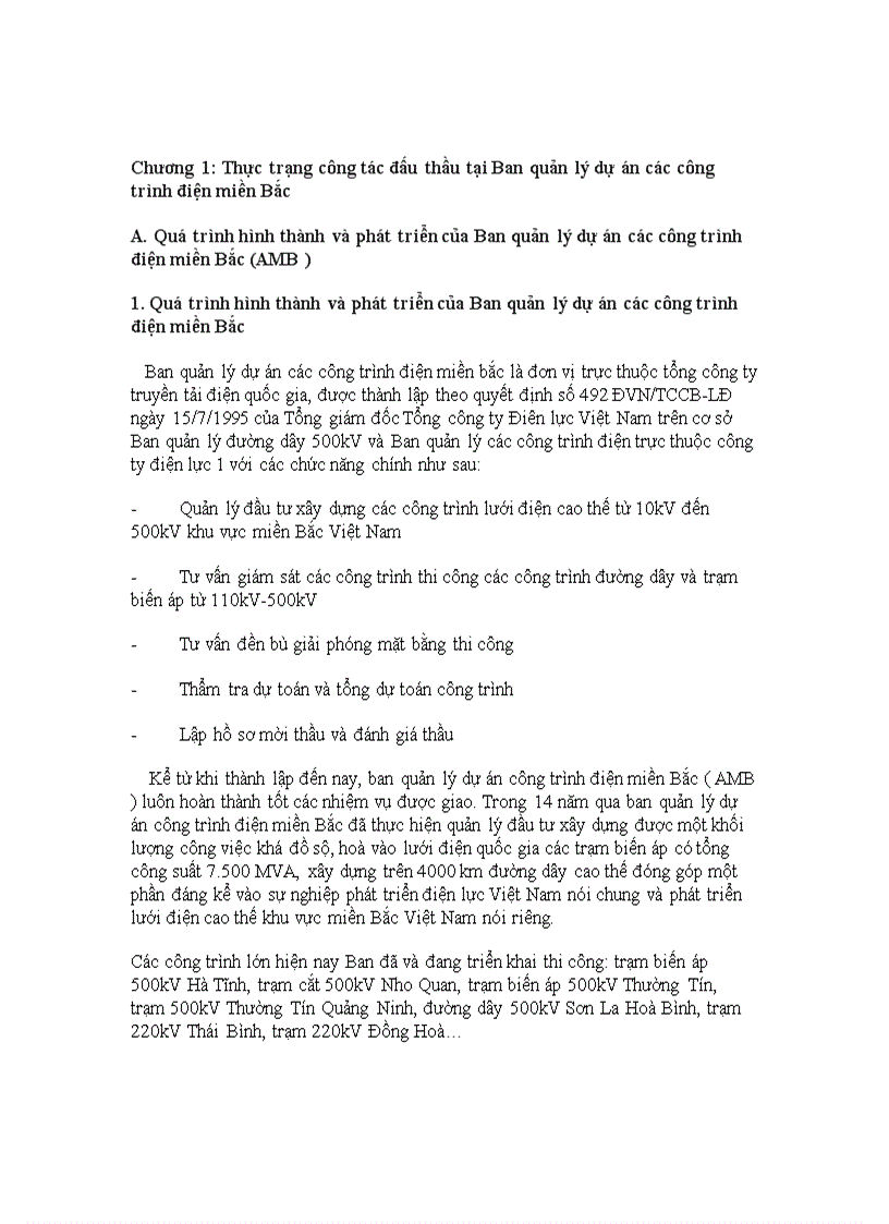 image for page Hoàn thiện công tác đấu thầu tại Ban quản lý dự án các công trình điện miền Bắc