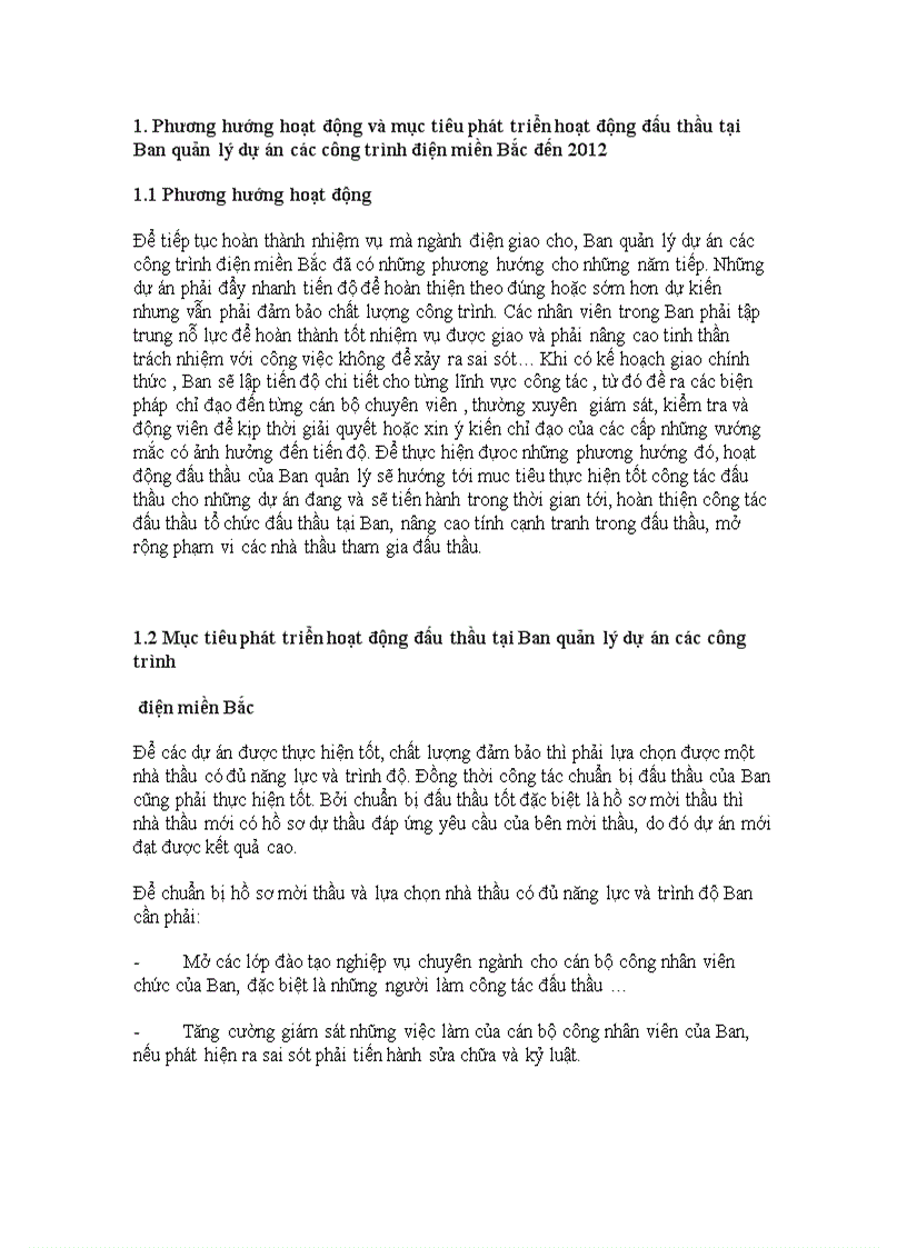 image for page Hoàn thiện công tác đấu thầu tại Ban quản lý dự án các công trình điện miền Bắc