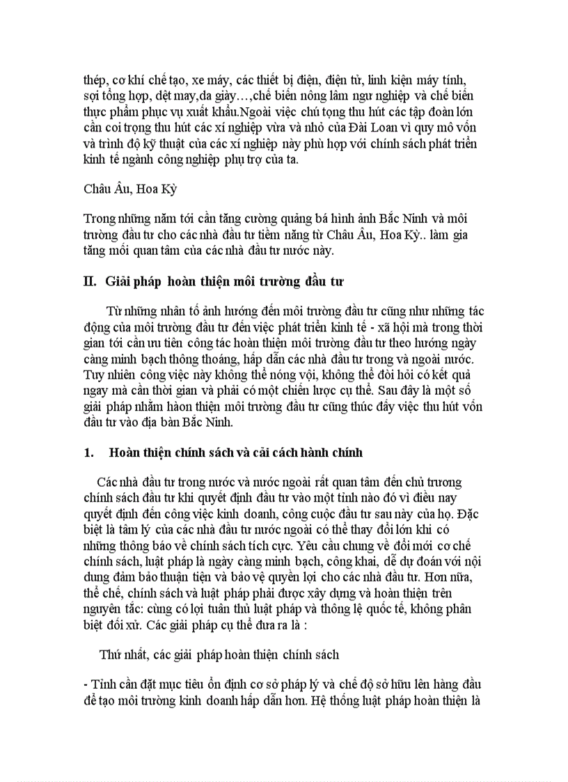 image for page Môi trường đầu tư tại tỉnh Bắc Ninh Thực trạng và giải pháp