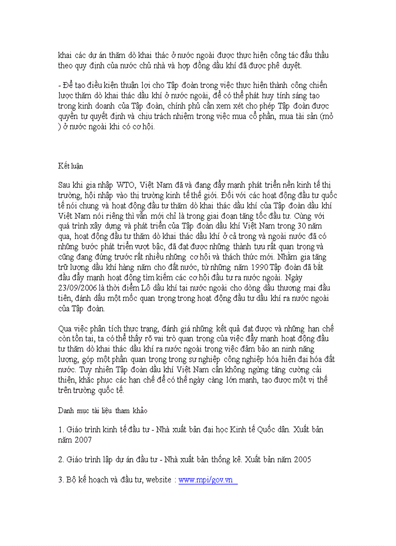 image for page Đầu tư trực tiếp ra nước ngoài trong lĩnh vực thăm dò khai thác dầu khí tại Tập đoàn dầu khí Việt Nam Thực trạng và giải pháp