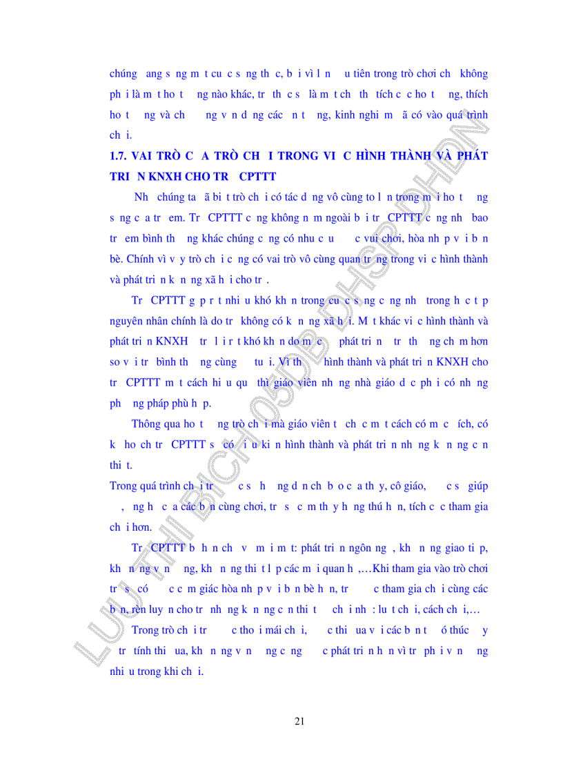 image for page Sử dụng phương pháp trò chơi để hình thành và phát triển kĩ năng xã hội cho trẻ chậm phát triển trí tuệ học hòa nhập tại trường tiểu học Hải Vân thành phố Đà Nẵng