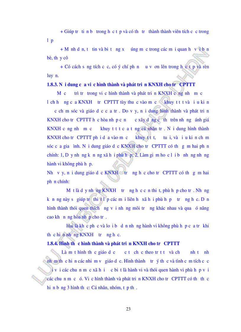 image for page Sử dụng phương pháp trò chơi để hình thành và phát triển kĩ năng xã hội cho trẻ chậm phát triển trí tuệ học hòa nhập tại trường tiểu học Hải Vân thành phố Đà Nẵng