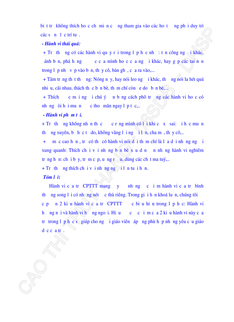 image for page Sử dụng phương pháp giải quyết vấn đề để quản lí hành vi bất thường của trẻ chậm phát triển trí tuệ ở khối lớp 5 Trường Tiểu học Hải Vân Quận Liên Chiểu Thành phố Đà Nẵng