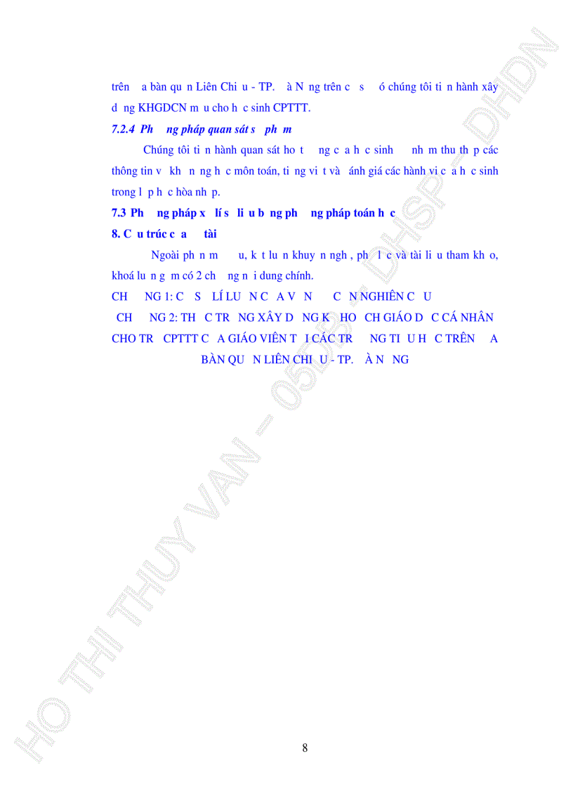 image for page Thực trạng xây dựng KHGDCN cho trẻ CPTTT của giáo viên dạy hoà nhập tại các trường tiểu học trên địa bàn quận Liên Chiểu TP Đà Nẵng