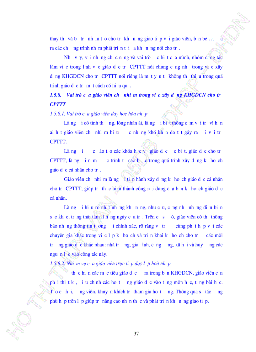 image for page Thực trạng xây dựng KHGDCN cho trẻ CPTTT của giáo viên dạy hoà nhập tại các trường tiểu học trên địa bàn quận Liên Chiểu TP Đà Nẵng