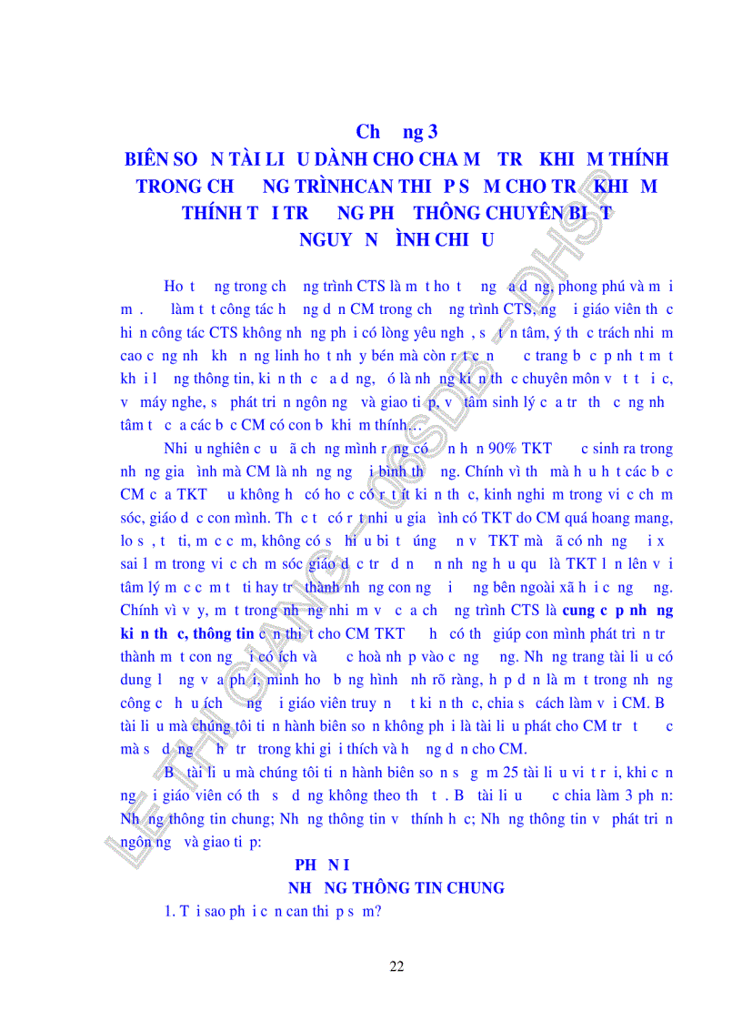 image for page Biên soạn tài liệu dành cho cha mẹ trẻ khiếm thính trong quá trình can thiệp sớm cho trẻ khiếm thính tại trường Phổ thông chuyên biệt Nguyễn Đình Chiểu