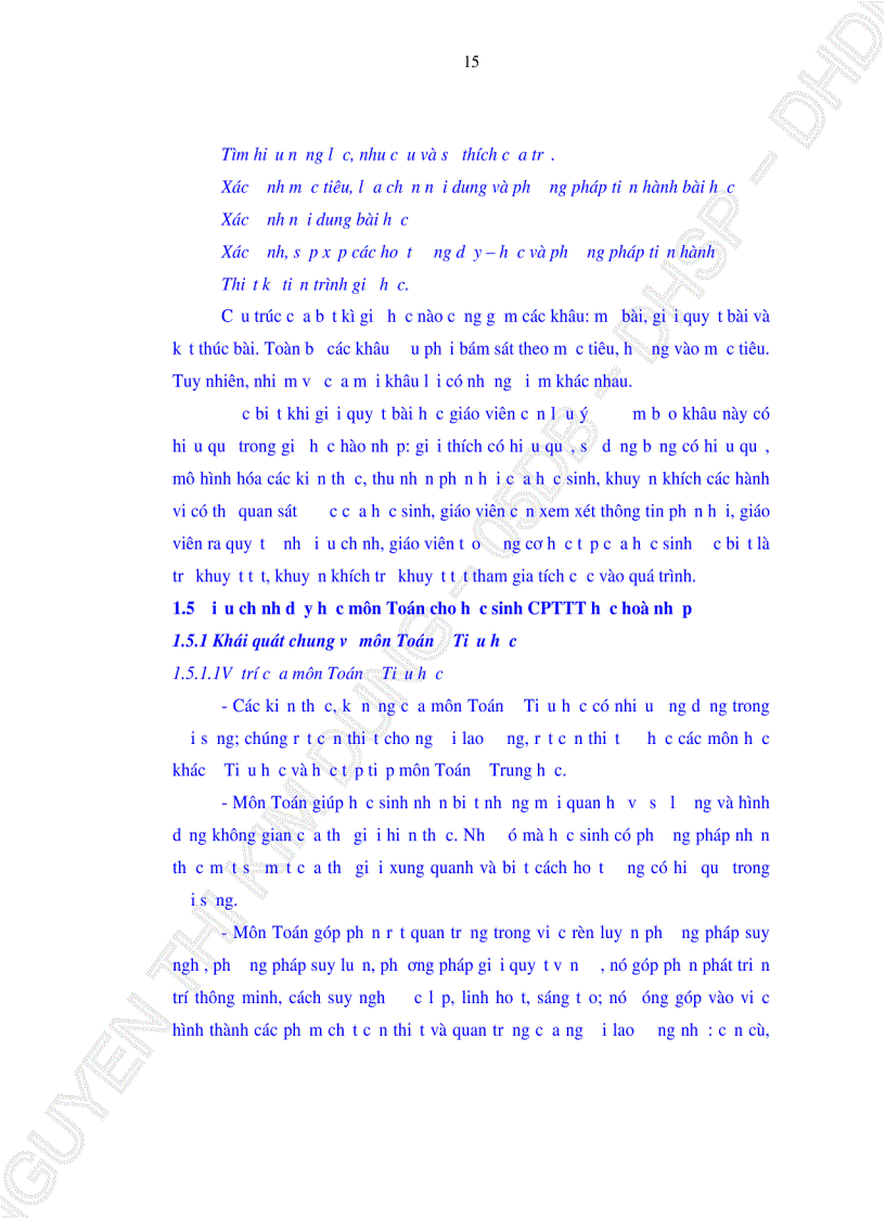 image for page Điều chỉnh nội dung dạy học môn Toán cho học sinh Chậm phát triển trí tuệ học hòa nhập lớp 1 ở các trường Tiểu học trên địa bàn Quận Liên Chiểu Thành phố Đà Nẵng