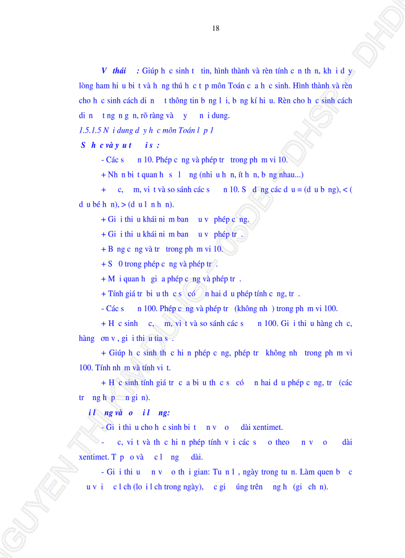 image for page Điều chỉnh nội dung dạy học môn Toán cho học sinh Chậm phát triển trí tuệ học hòa nhập lớp 1 ở các trường Tiểu học trên địa bàn Quận Liên Chiểu Thành phố Đà Nẵng