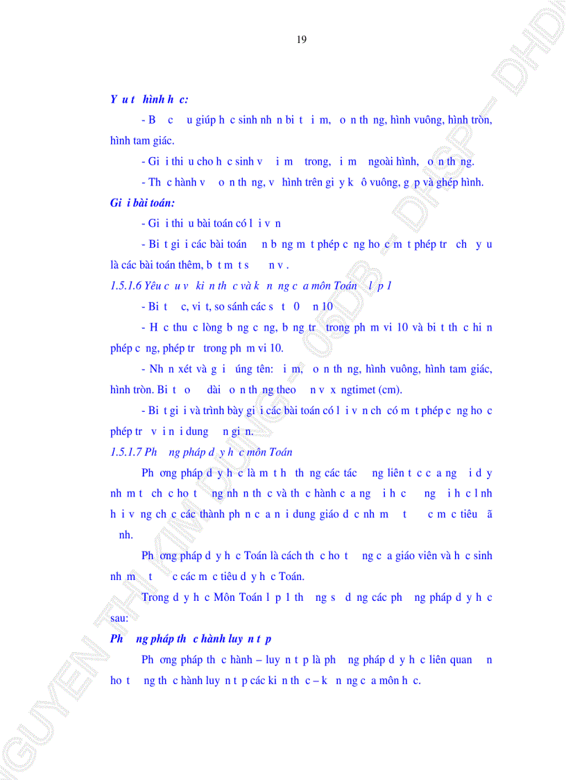 image for page Điều chỉnh nội dung dạy học môn Toán cho học sinh Chậm phát triển trí tuệ học hòa nhập lớp 1 ở các trường Tiểu học trên địa bàn Quận Liên Chiểu Thành phố Đà Nẵng