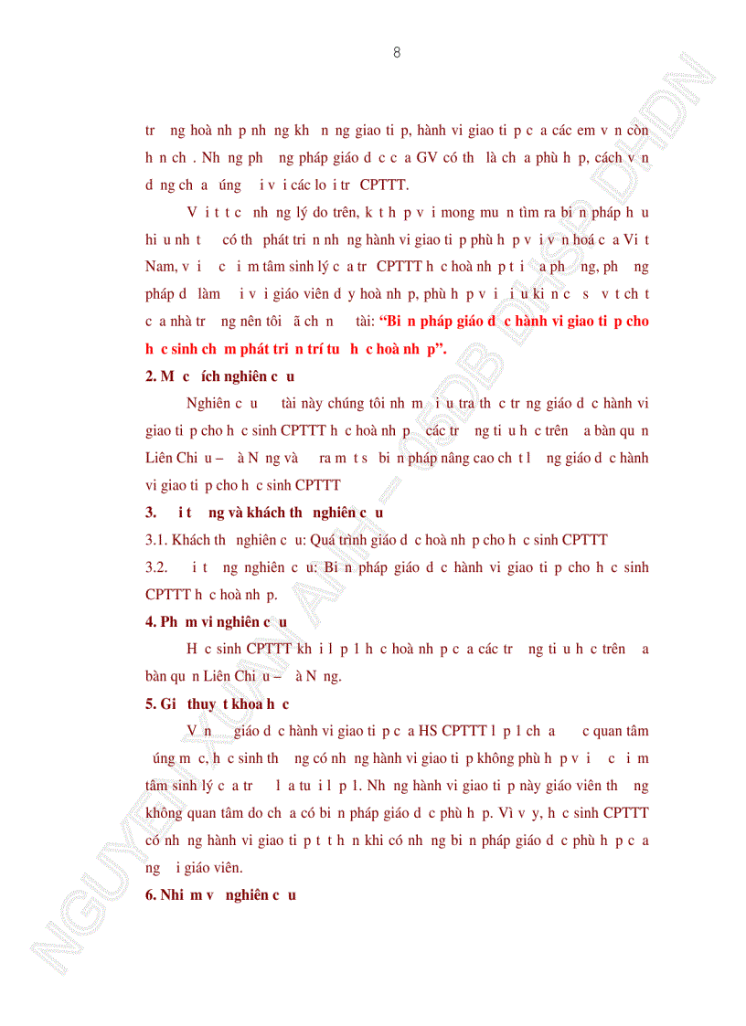 image for page Biện pháp giáo dục hành vi giao tiếp cho học sinh chậm phát triển trí tuệ học hoà nhập