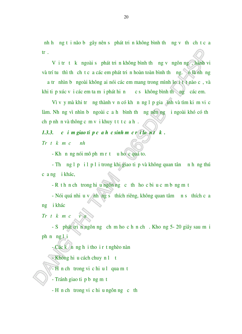 image for page Những khó khăn trong giao tiếp của học sinh mắc rối loạn tự kỷ ở các trường tiểu học trên địa bàn Quận Liên Chiểu thành phố Đà Nẵng