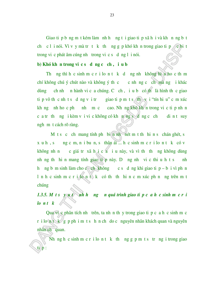 image for page Những khó khăn trong giao tiếp của học sinh mắc rối loạn tự kỷ ở các trường tiểu học trên địa bàn Quận Liên Chiểu thành phố Đà Nẵng