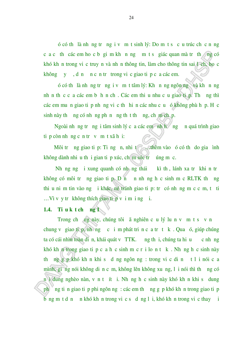 image for page Những khó khăn trong giao tiếp của học sinh mắc rối loạn tự kỷ ở các trường tiểu học trên địa bàn Quận Liên Chiểu thành phố Đà Nẵng