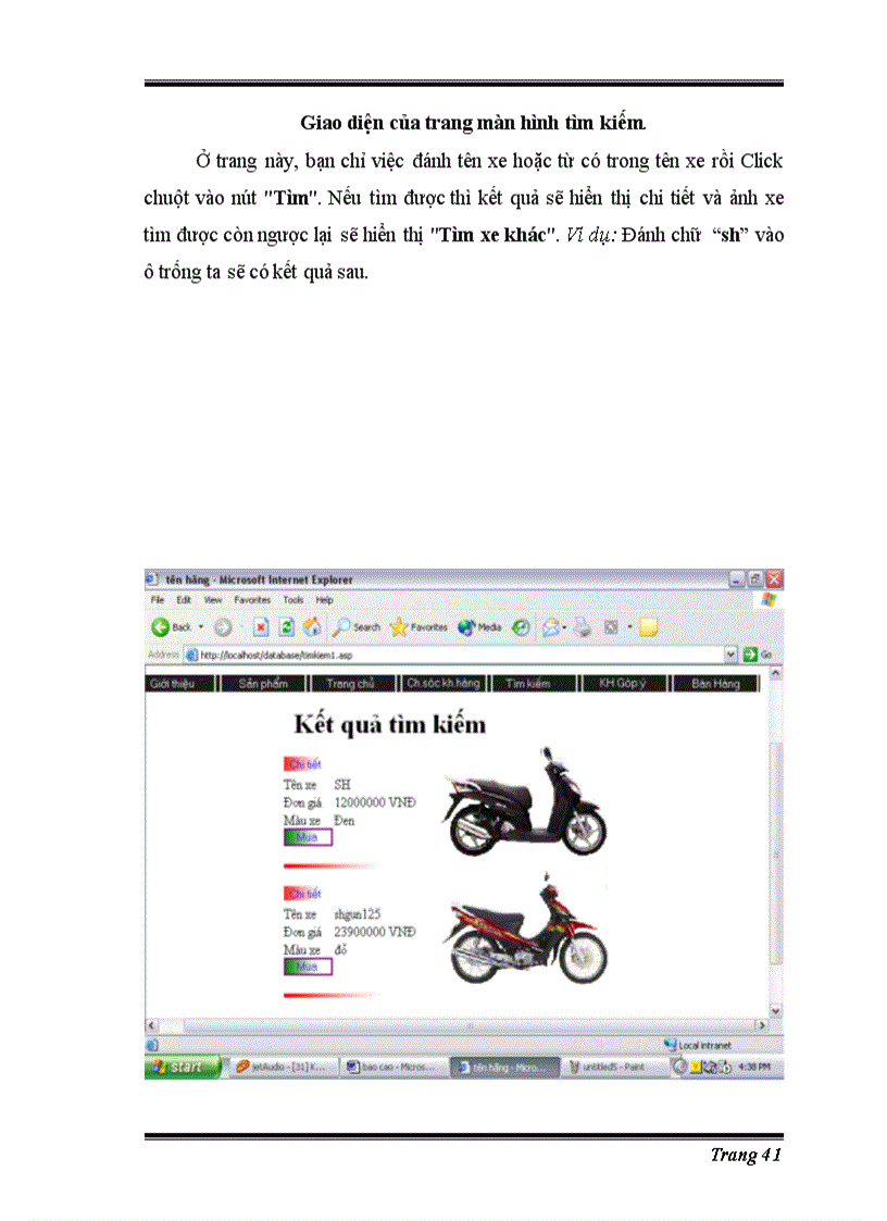 image for page Xây dựng Website bán xe máy doanh nghiệp Hùng Vương