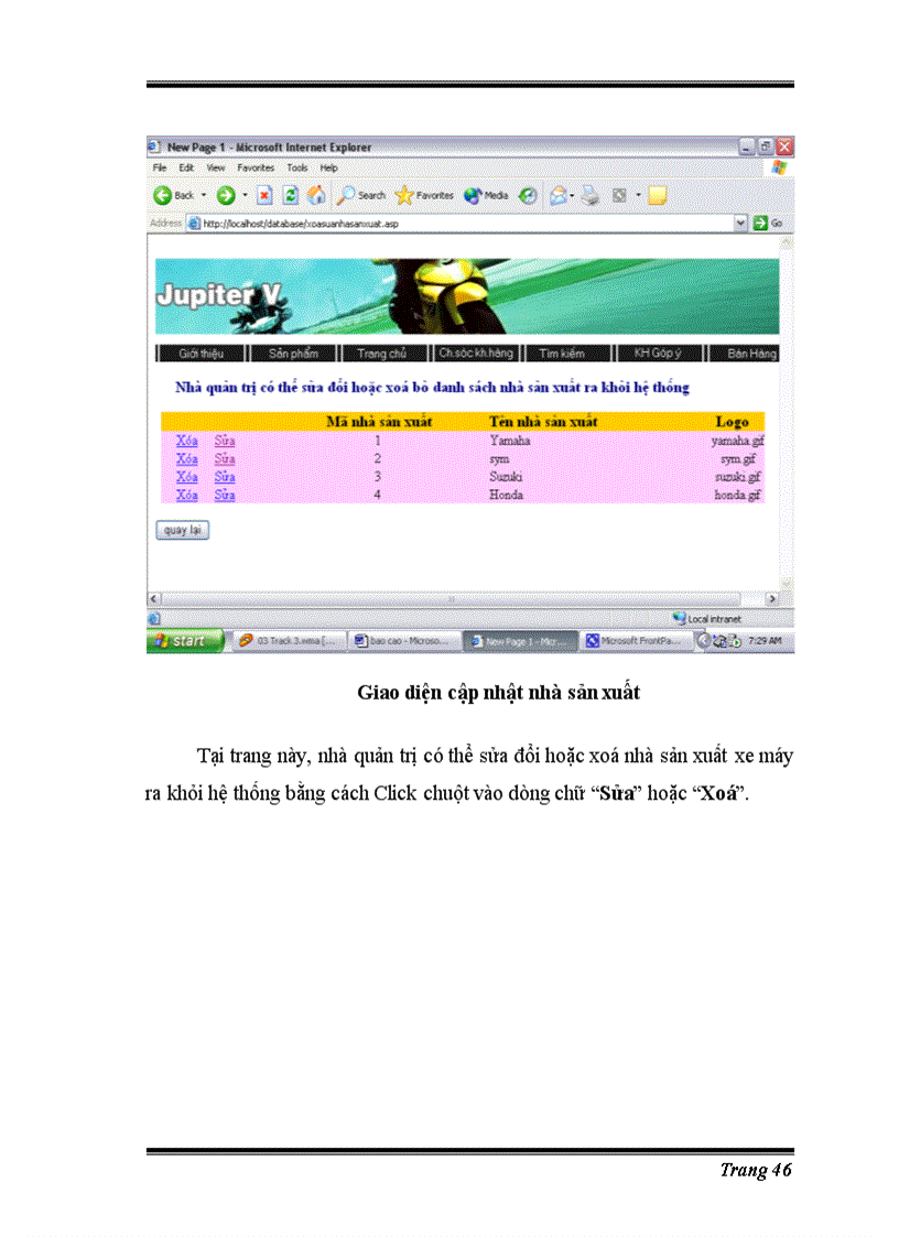 image for page Xây dựng Website bán xe máy doanh nghiệp Hùng Vương