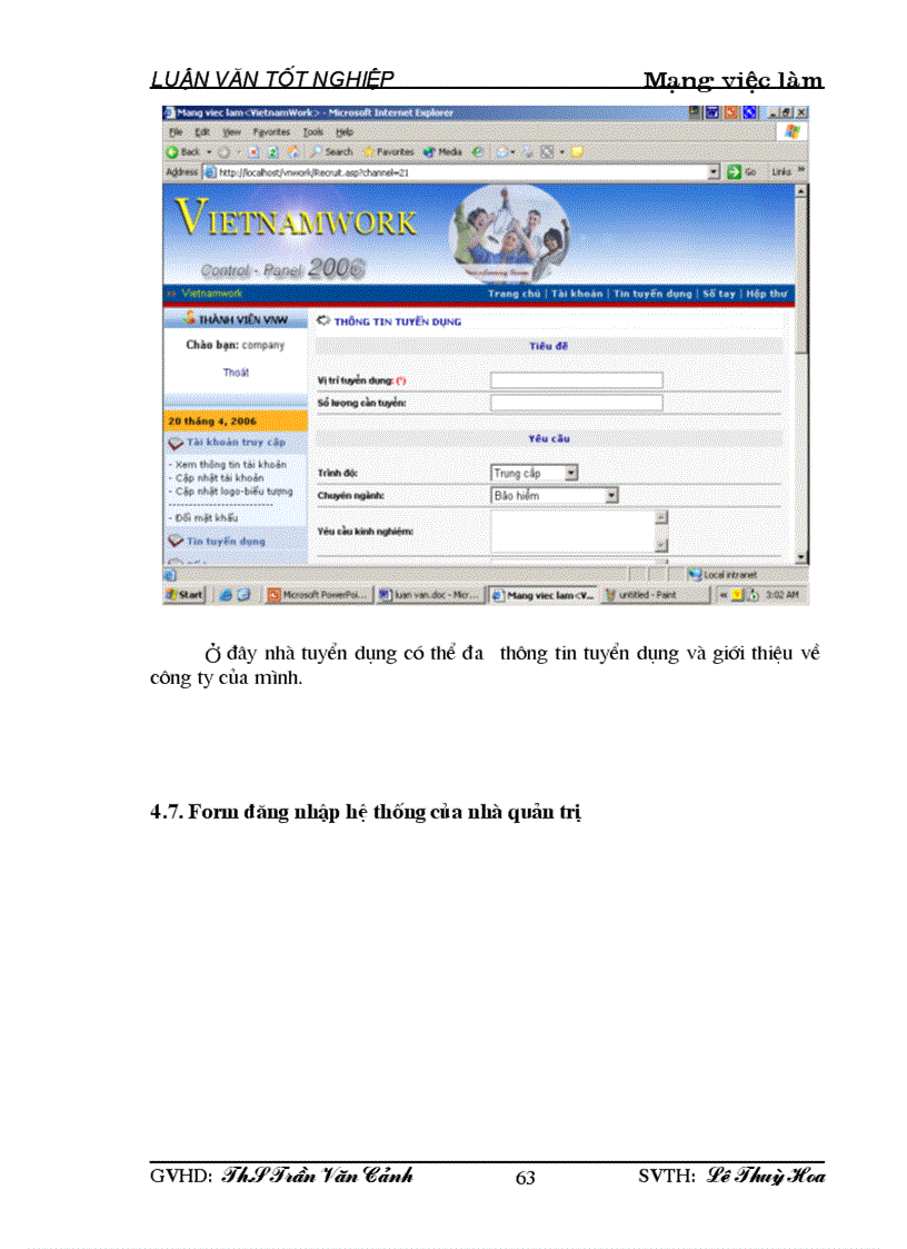 image for page Xây dựng một hệ thống Mạng việc làm