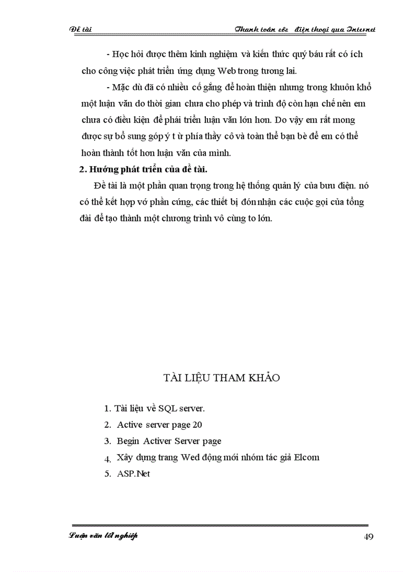 image for page Xây dựng Wed side thanh toán cước điện thoại qua Internet