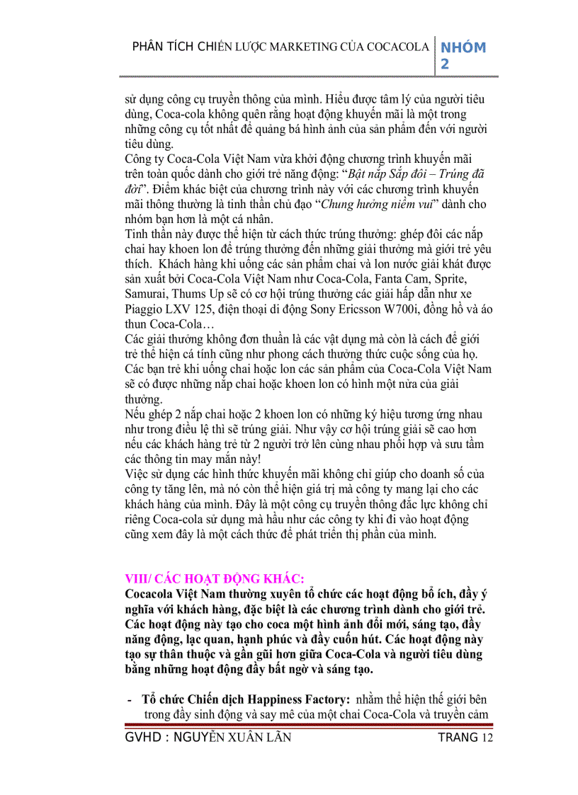 image for page Phân tích chiến lược marketing của cocacola