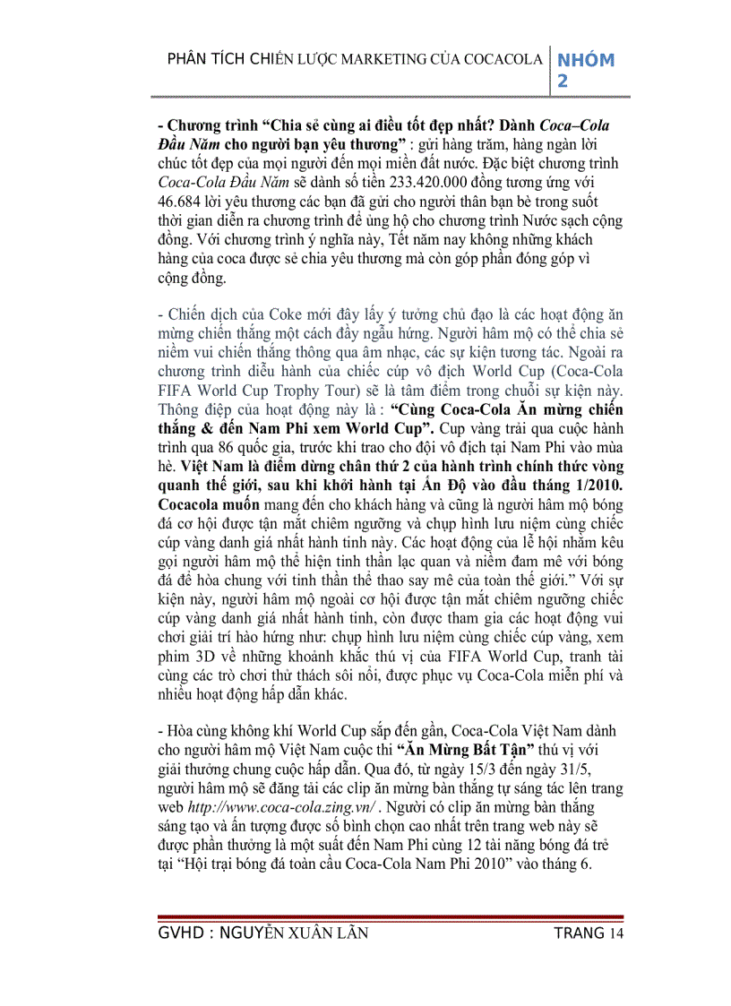 image for page Phân tích chiến lược marketing của cocacola