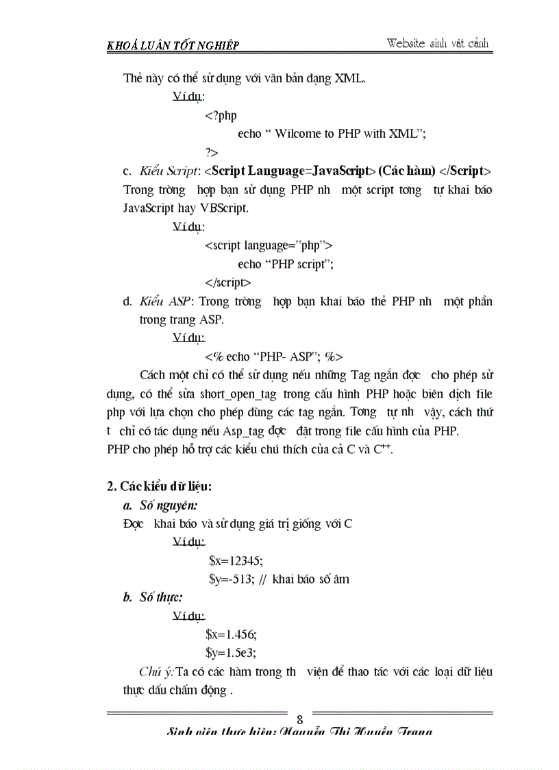 image for page Xây dựng Website sinh vật cảnh