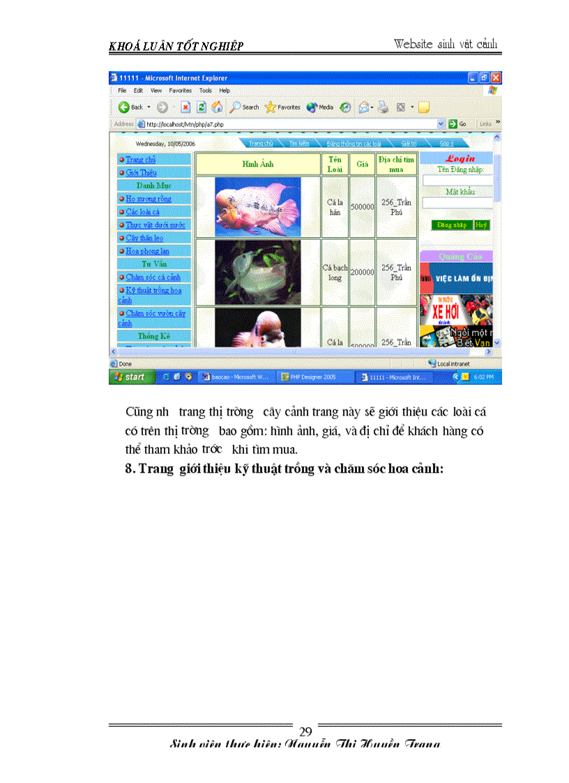 image for page Xây dựng Website sinh vật cảnh