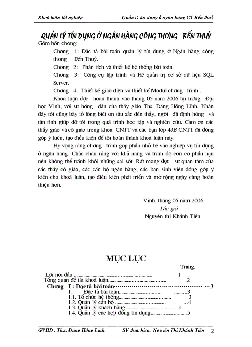 image for page Quản lý tín dụng ở ngân hàng công thương Bến Thuỷ bằng ngôn ngữ lập trình Visual Basic