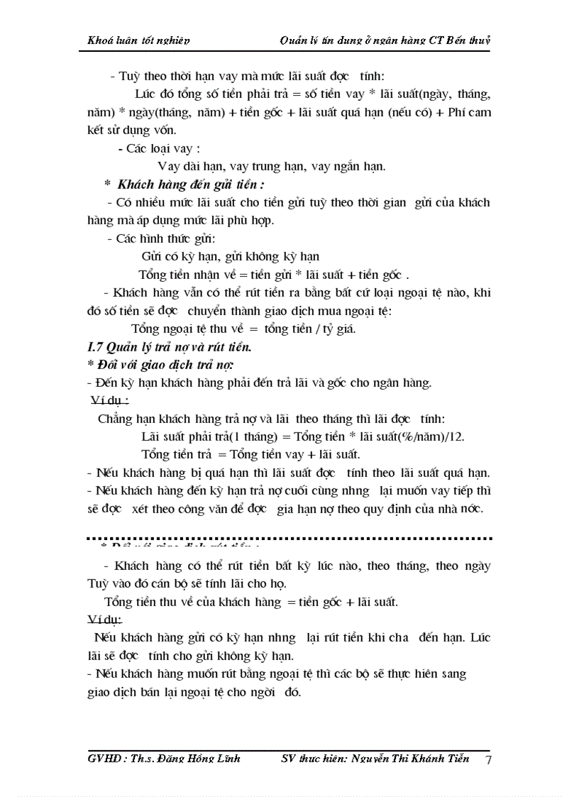 image for page Quản lý tín dụng ở ngân hàng công thương Bến Thuỷ bằng ngôn ngữ lập trình Visual Basic