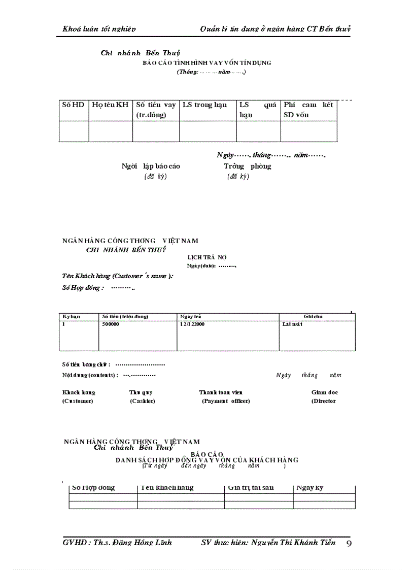 image for page Quản lý tín dụng ở ngân hàng công thương Bến Thuỷ bằng ngôn ngữ lập trình Visual Basic