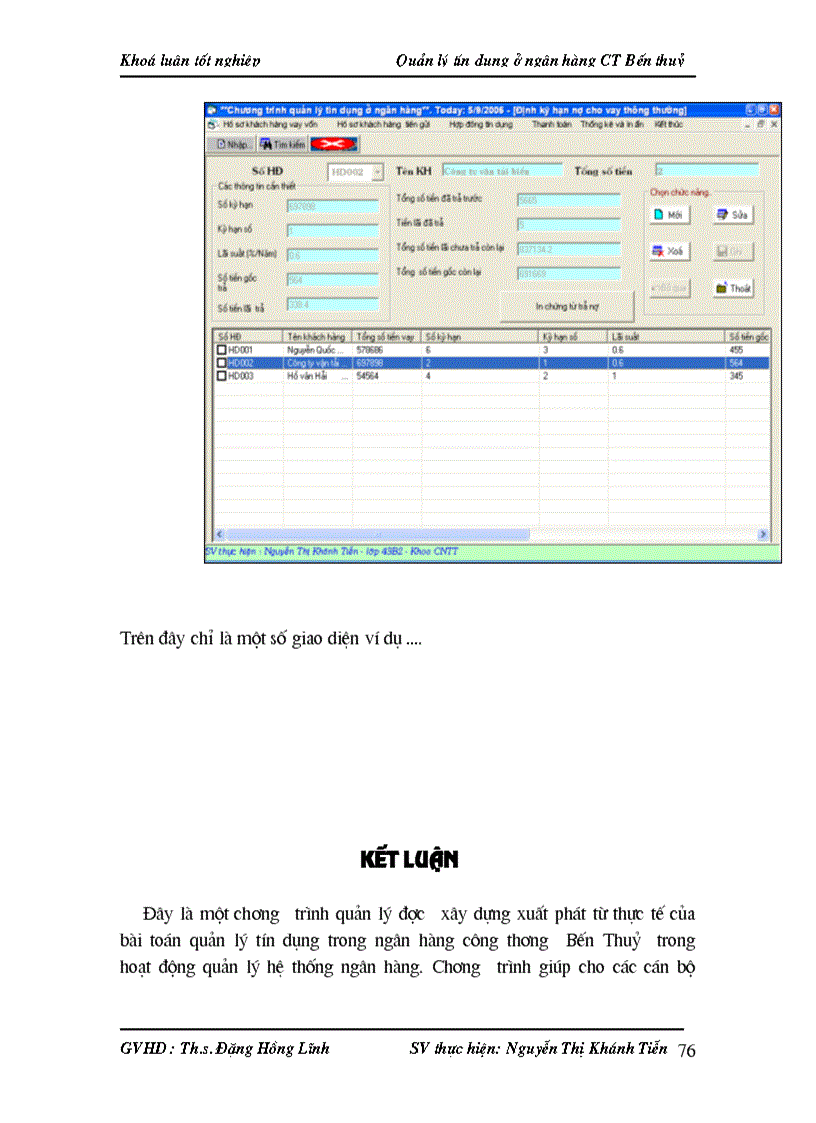 image for page Quản lý tín dụng ở ngân hàng công thương Bến Thuỷ bằng ngôn ngữ lập trình Visual Basic