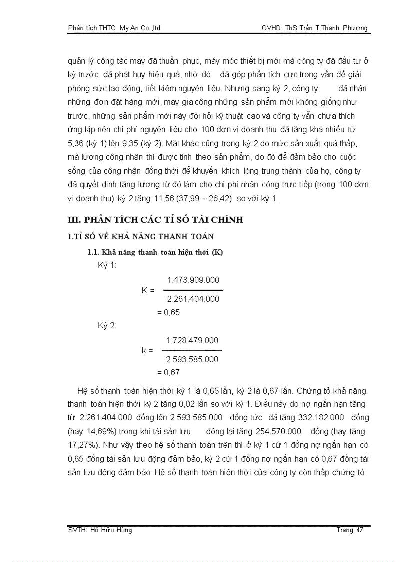 image for page Phân tích tình hình tài chính công ty TNHH may xuất khẩu Mỹ An