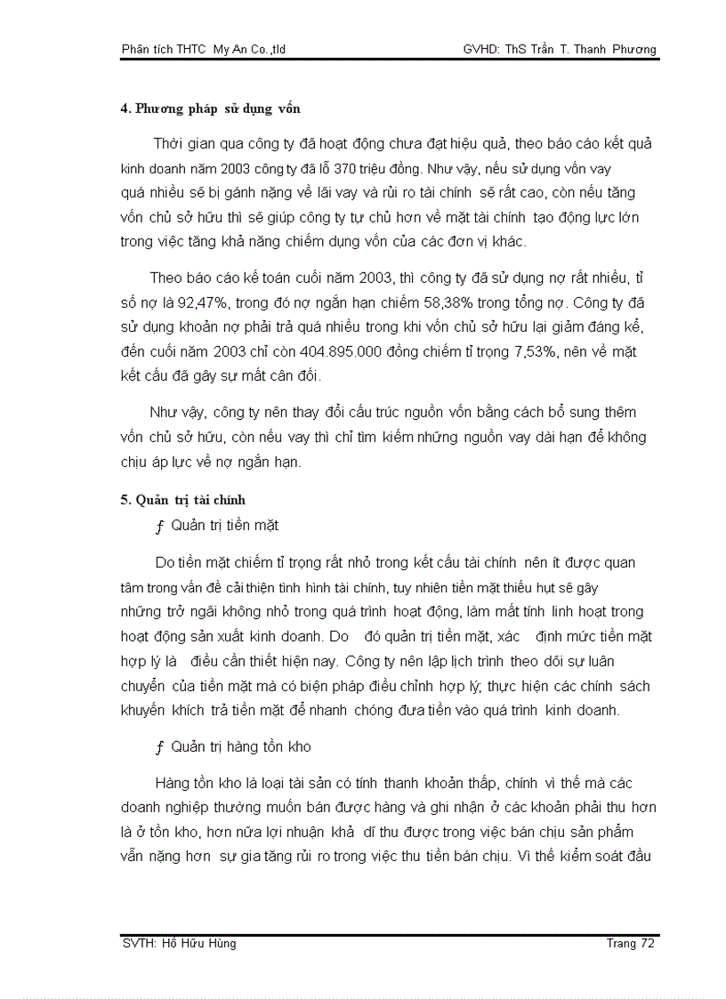 image for page Phân tích tình hình tài chính công ty TNHH may xuất khẩu Mỹ An