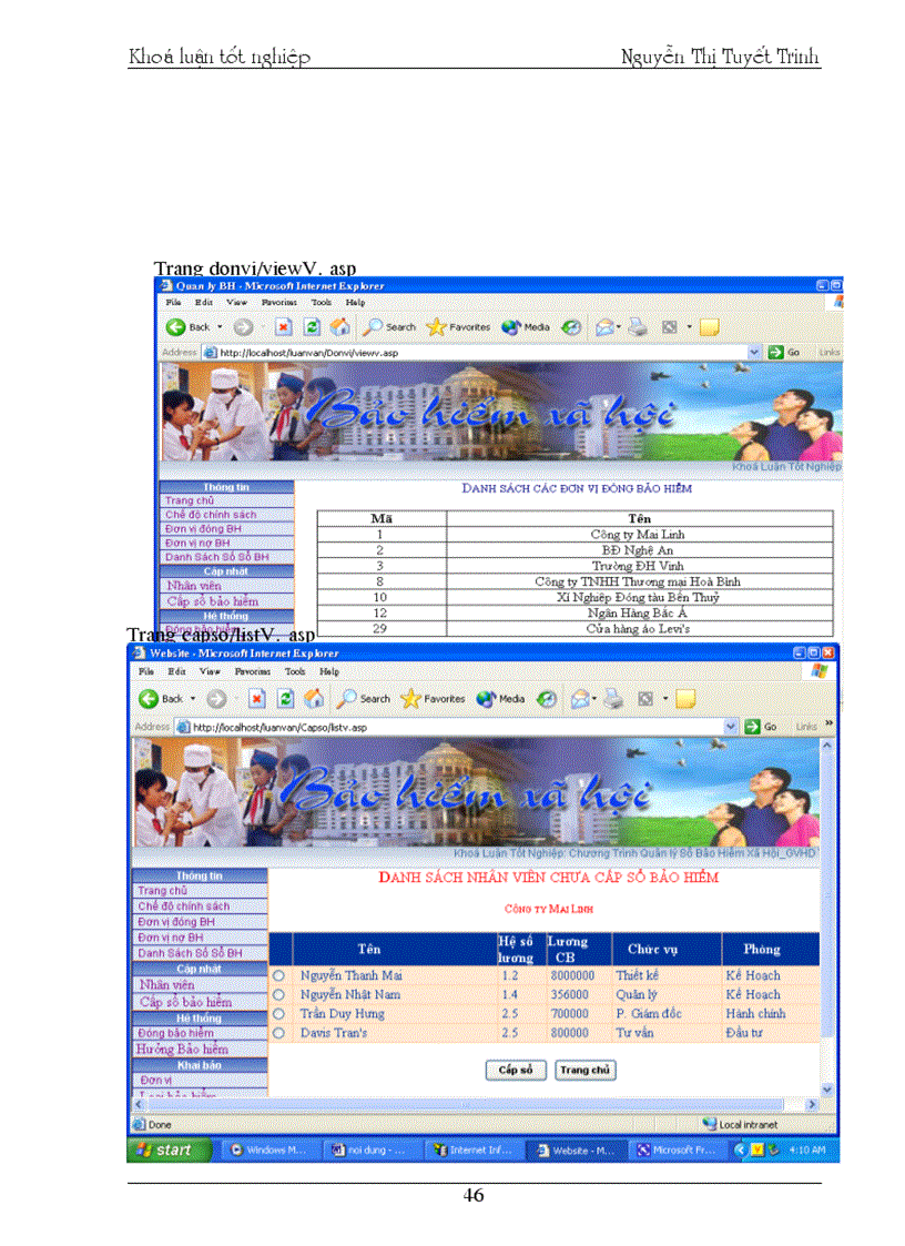 image for page Xây dựng website Quản lý bảo hiểm xã hội