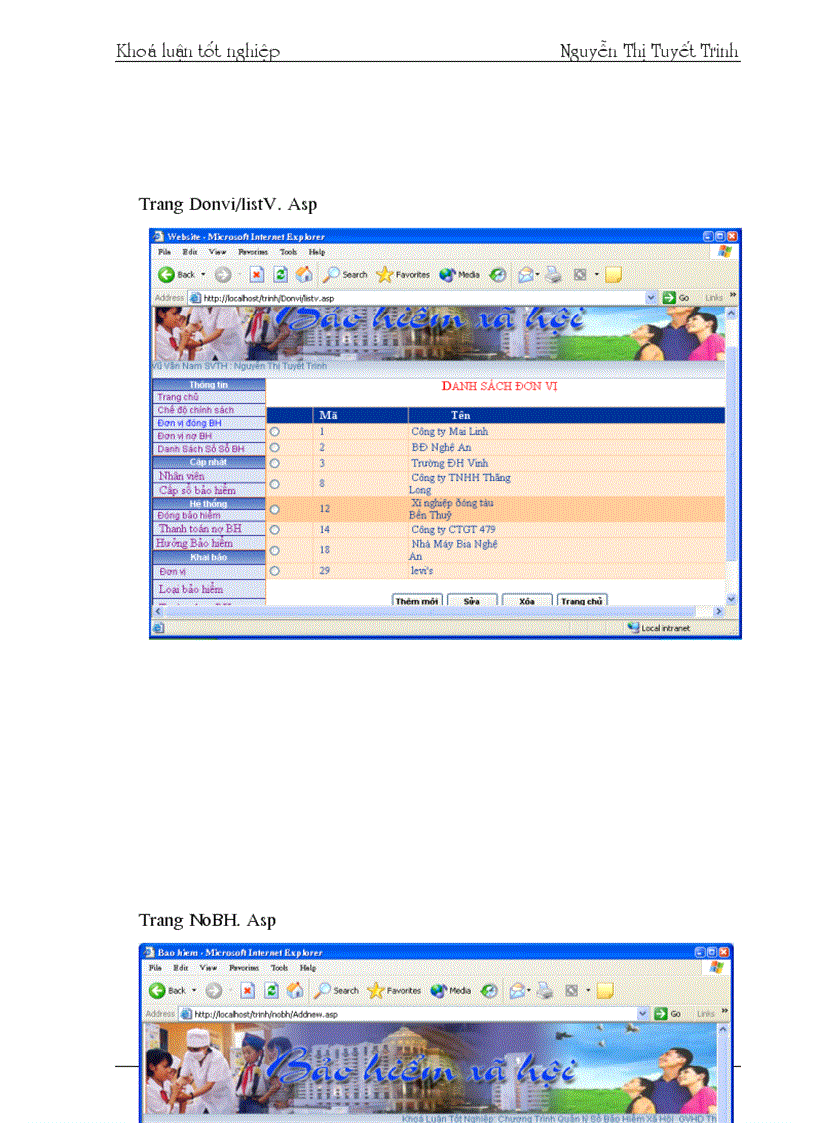 image for page Xây dựng website Quản lý bảo hiểm xã hội