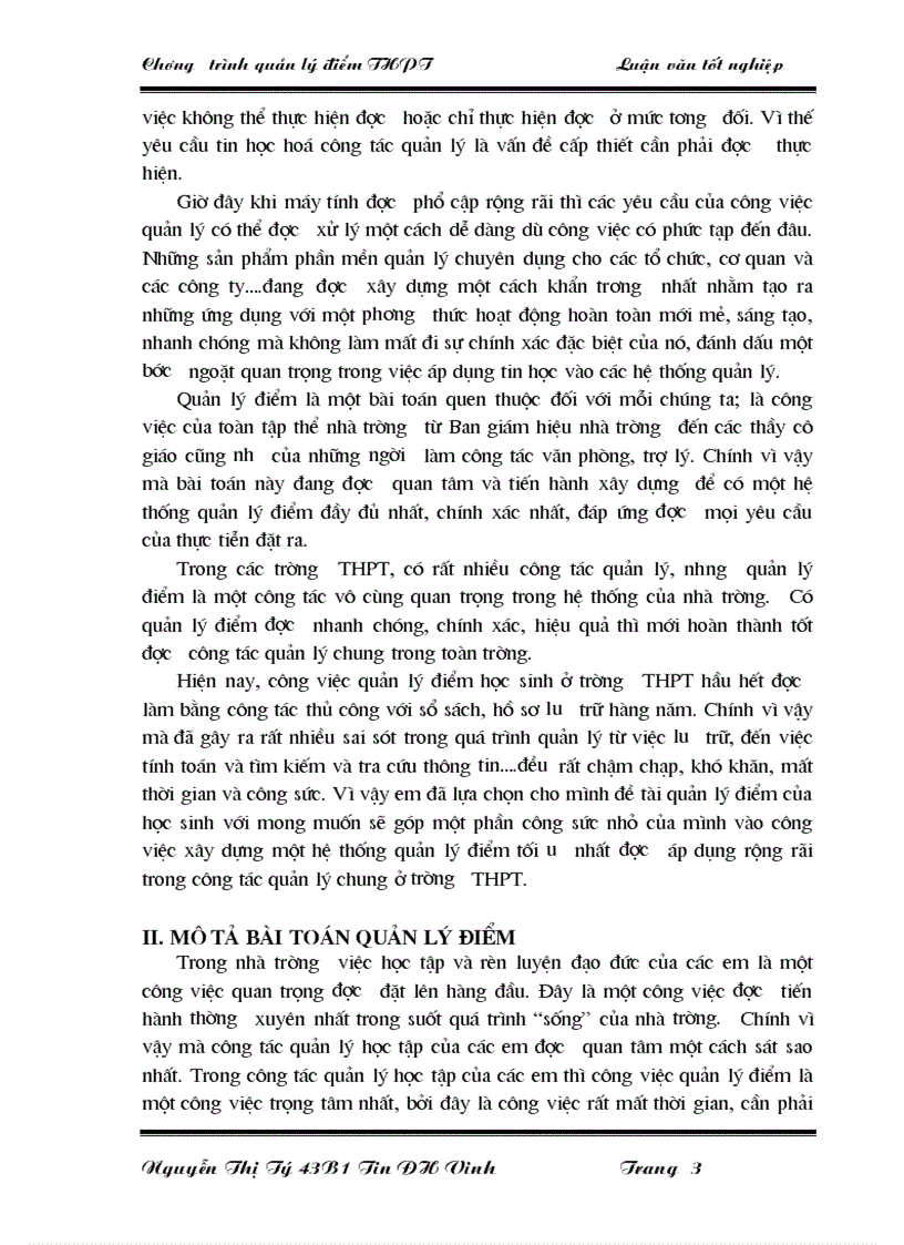 image for page Quản lý điểm ở trường Trung học phổ thông