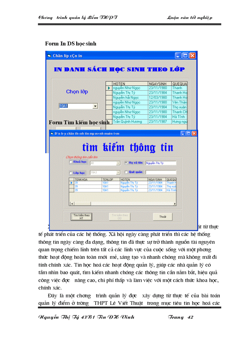 image for page Quản lý điểm ở trường Trung học phổ thông