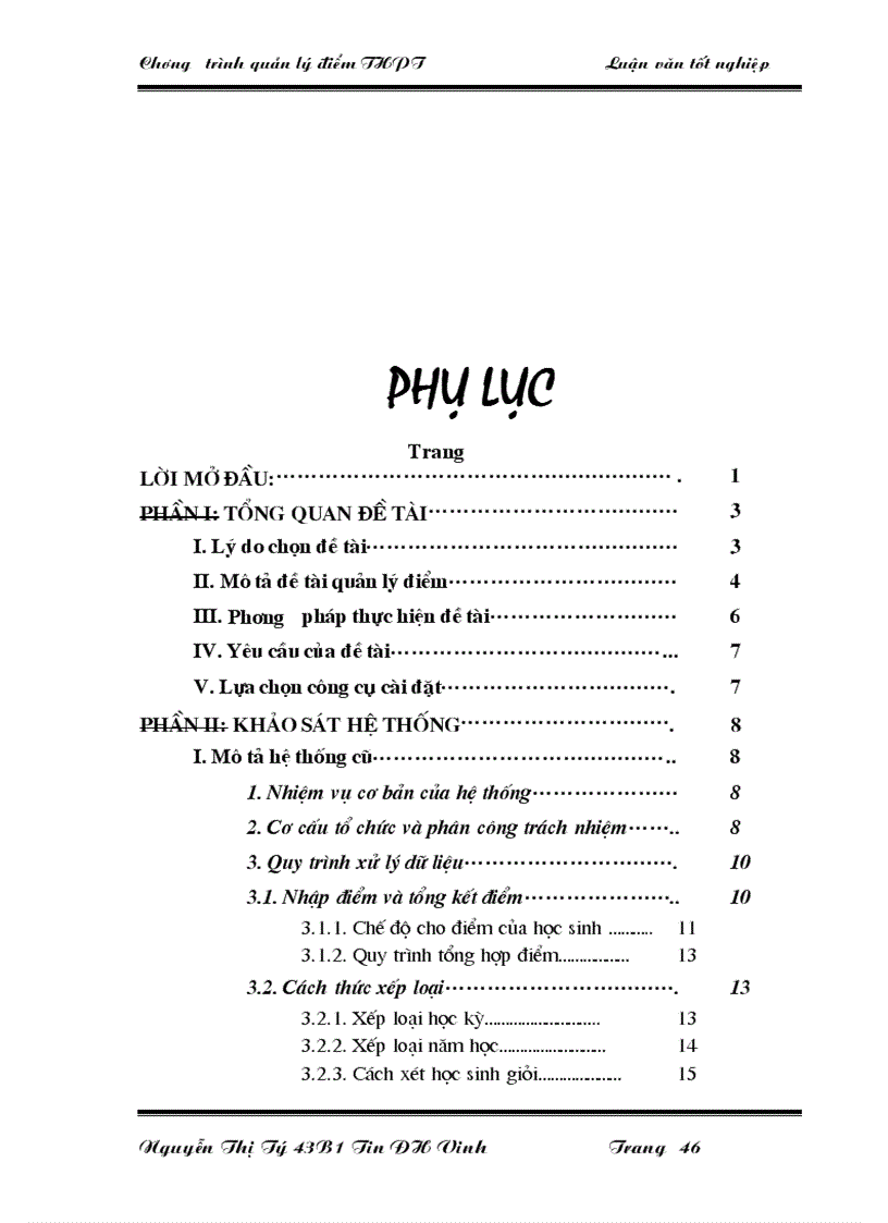 image for page Quản lý điểm ở trường Trung học phổ thông