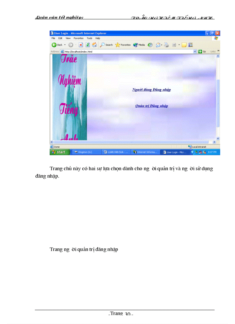 image for page Xây dựng website trắc nghiệm tiếng anh