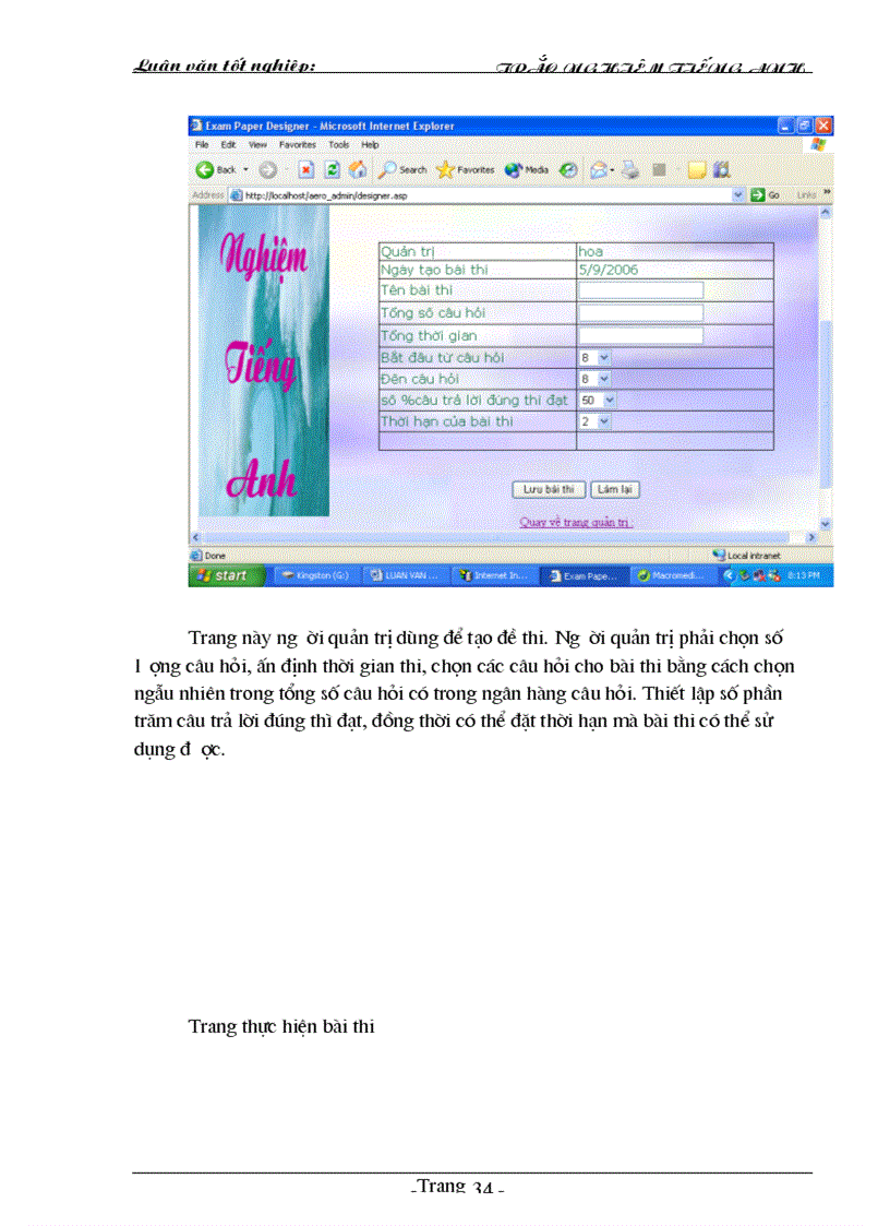 image for page Xây dựng website trắc nghiệm tiếng anh
