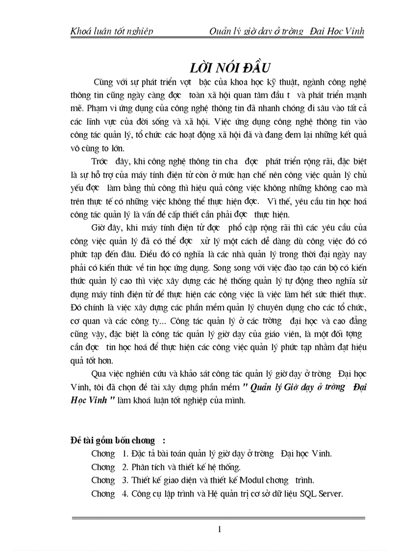 image for page Xây dựng phần mềm Quản lý Giờ dạy ở trường Đại Học Vinh