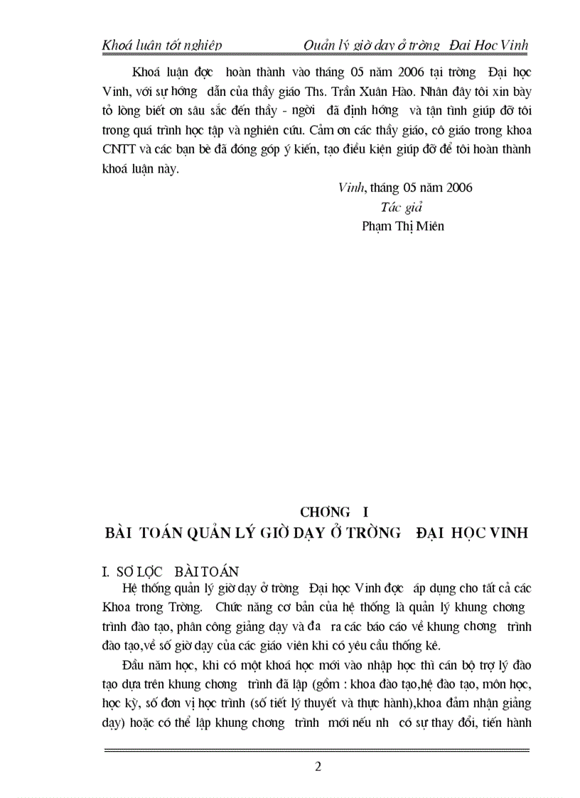 image for page Xây dựng phần mềm Quản lý Giờ dạy ở trường Đại Học Vinh