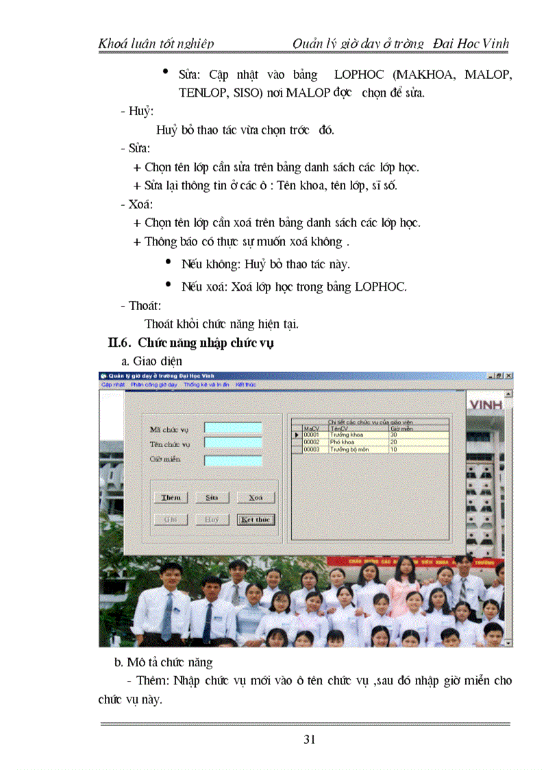 image for page Xây dựng phần mềm Quản lý Giờ dạy ở trường Đại Học Vinh