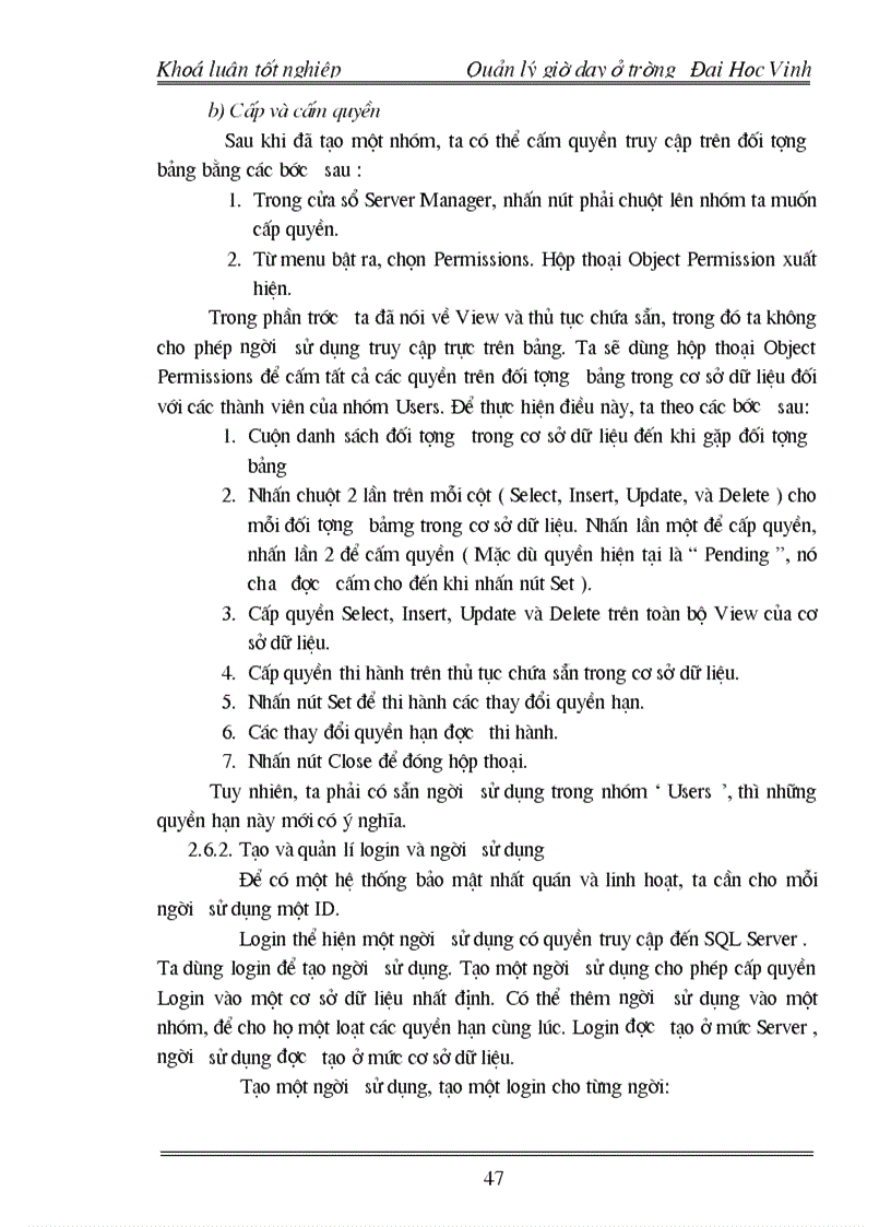 image for page Xây dựng phần mềm Quản lý Giờ dạy ở trường Đại Học Vinh