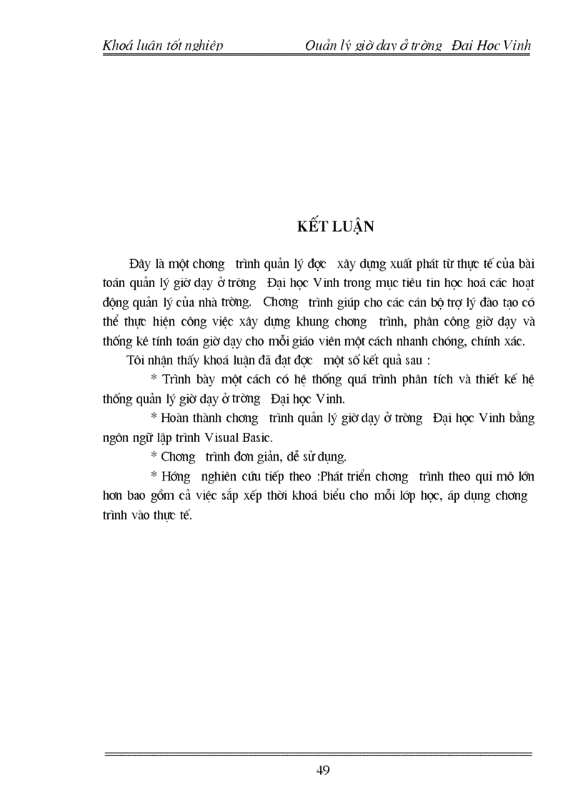 image for page Xây dựng phần mềm Quản lý Giờ dạy ở trường Đại Học Vinh