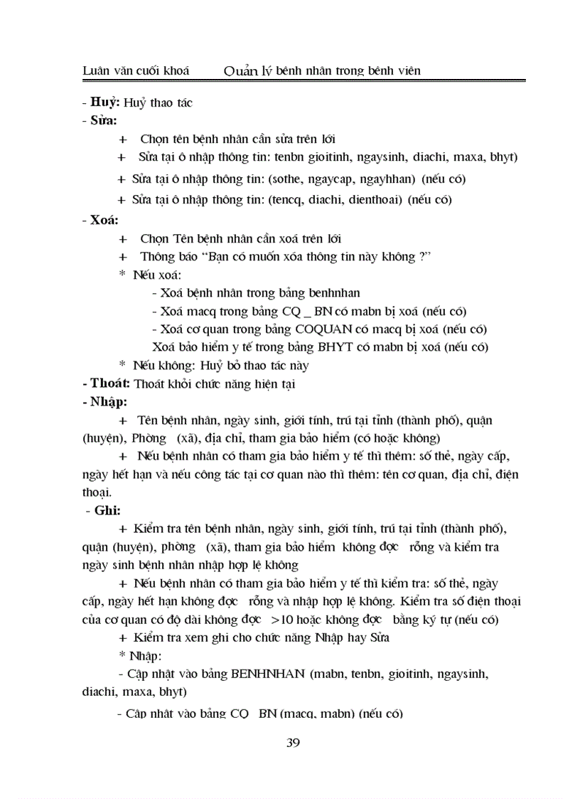 image for page Xây dựng phần mềm quản lý bệnh nhân trong bệnh viện