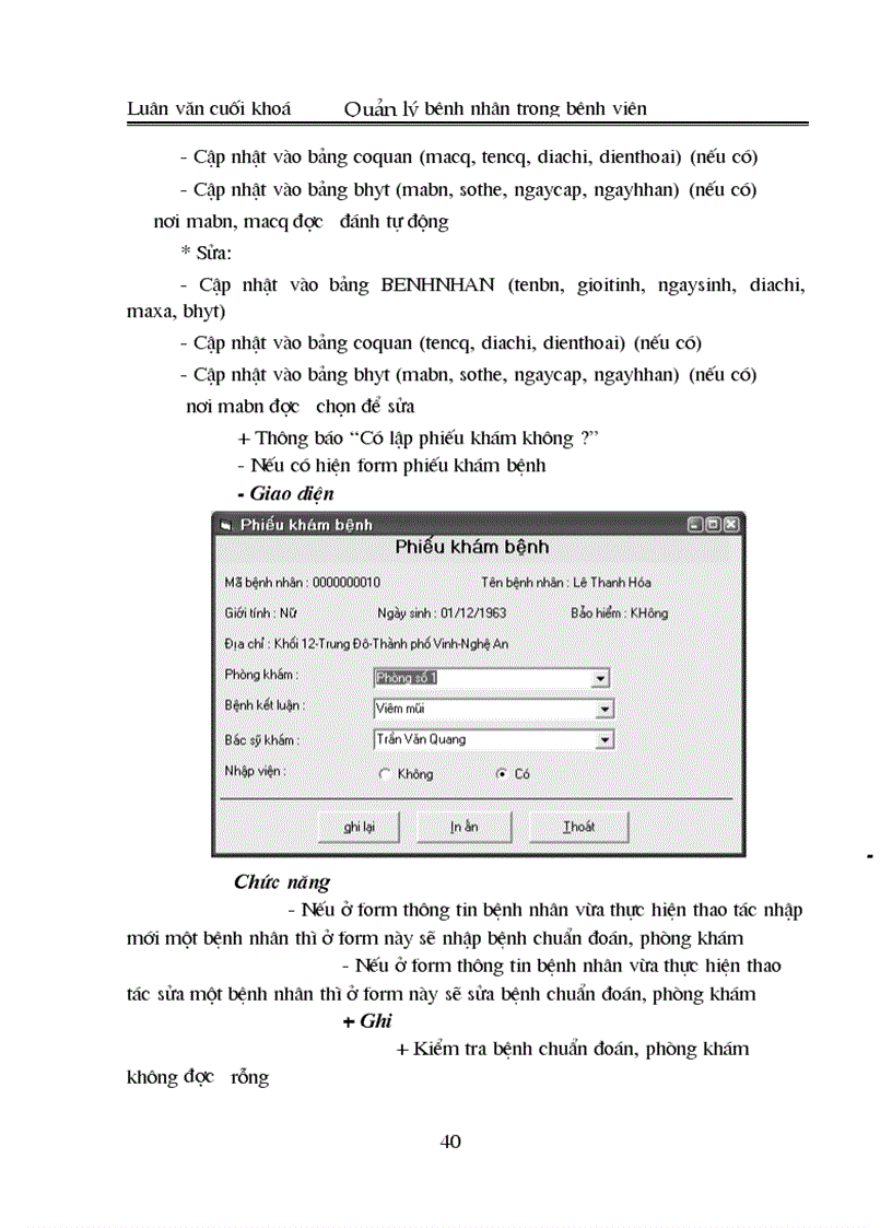 image for page Xây dựng phần mềm quản lý bệnh nhân trong bệnh viện
