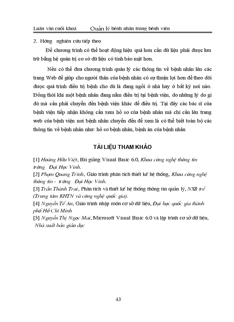 image for page Xây dựng phần mềm quản lý bệnh nhân trong bệnh viện