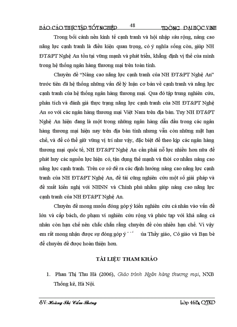 image for page Nâng cao năng lực cạnh tranh của Ngân hàng Đầu tư và phát triển Nghệ An