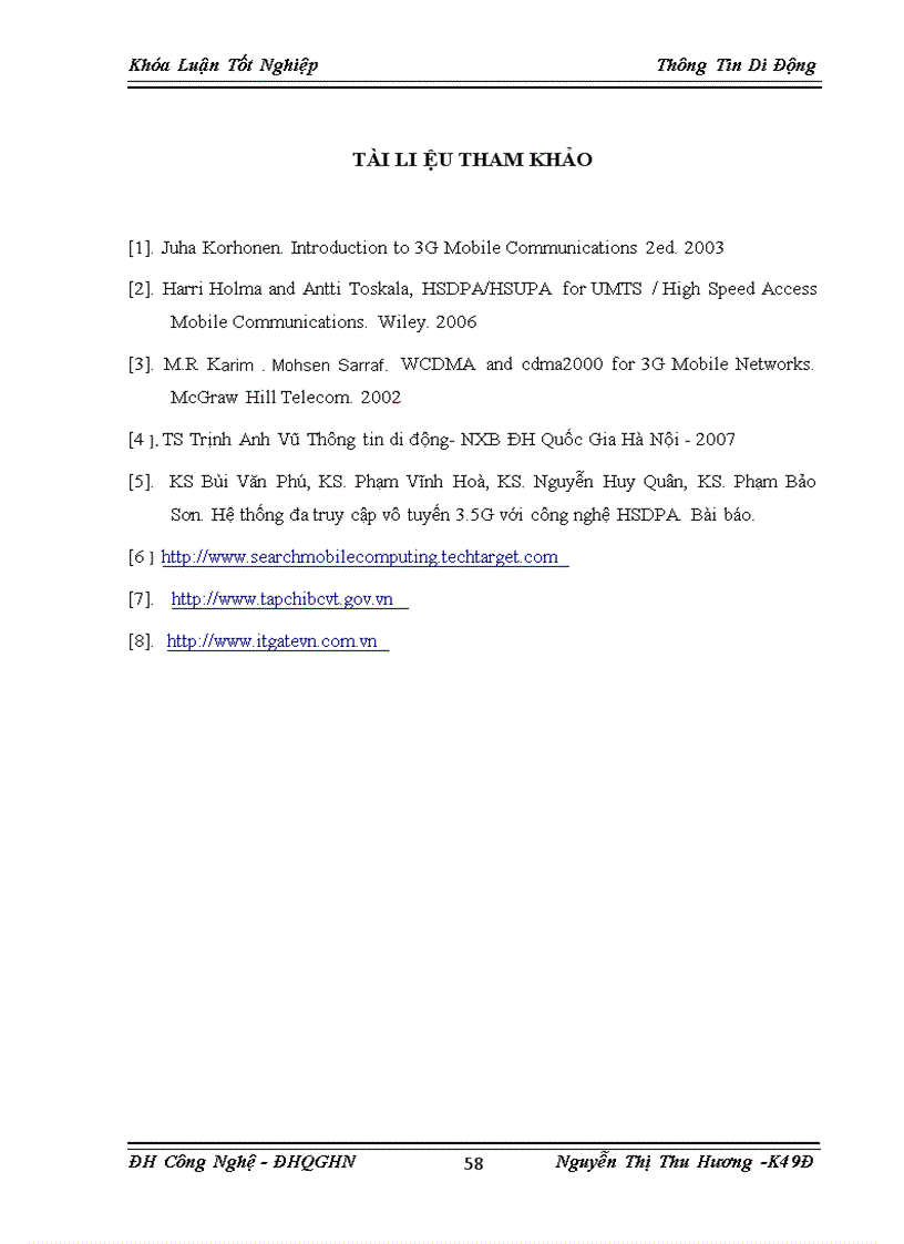 image for page Nghiên cứu cấu trúc HSDPA và ứng dụng vào mạng di động thế hệ thứ 3G