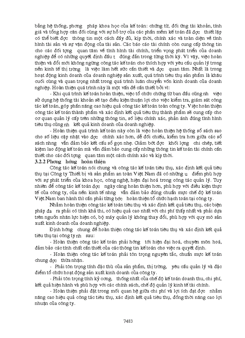 image for page Hoàn thiện công tác kế toán tiêu thụ và xác định kế quả tiêu thụ tại công ty thiết bị và sản phẩm an toàn việt nam